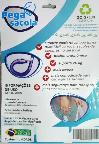Embalagem do Pega Sacola — informações